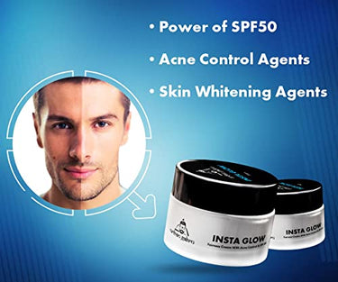 UrbanGabru Insta Glow Fairness Cream with Anti pimple and SPF 50 - No Parabens or Sulphates